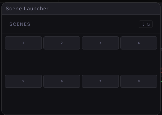 The Scene Launcher storing a full set of saved states