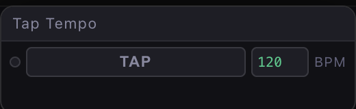 The Tap Tempo panel syncing SMERGE to the beat